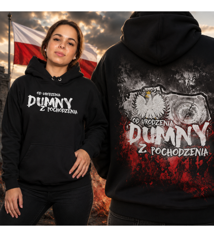 Damska bluza z kapturem OD URODZENIA DUMNY 2